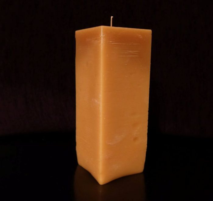 Tall Square Beeswax Candle - Image 2